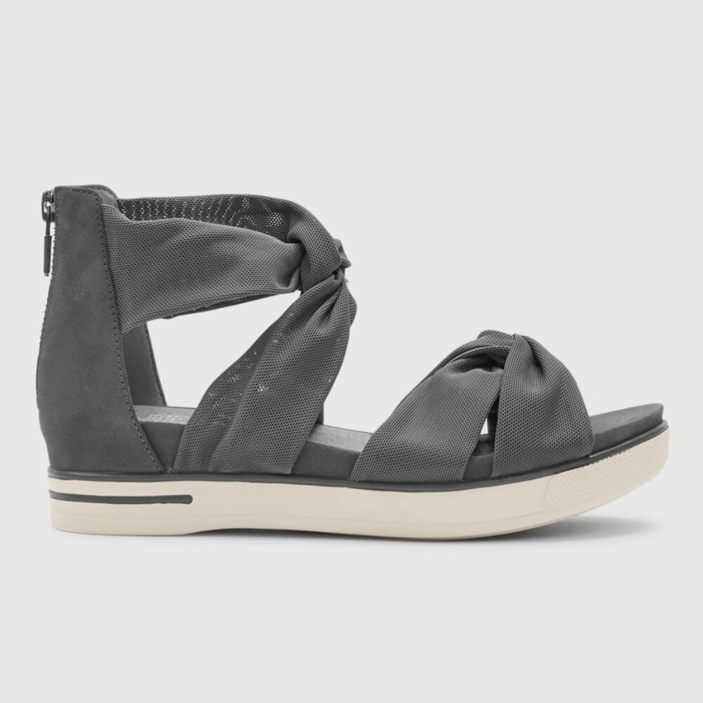 Eileen Fisher Zanya Mesh Sneaker Sandals Wedge Style knot Graphite 7 nordstrom